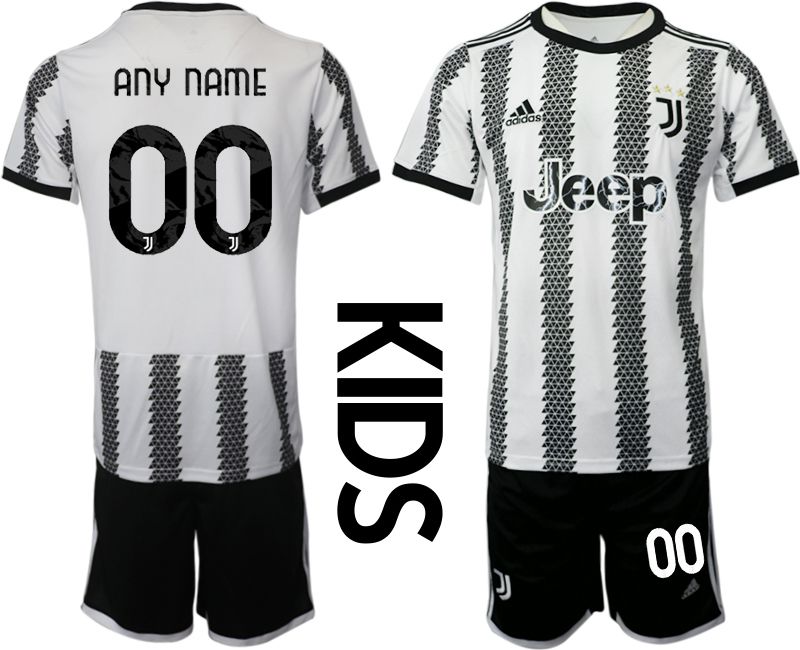 Youth 2022-2023 Club Juventus FC home white customized Soccer Jersey